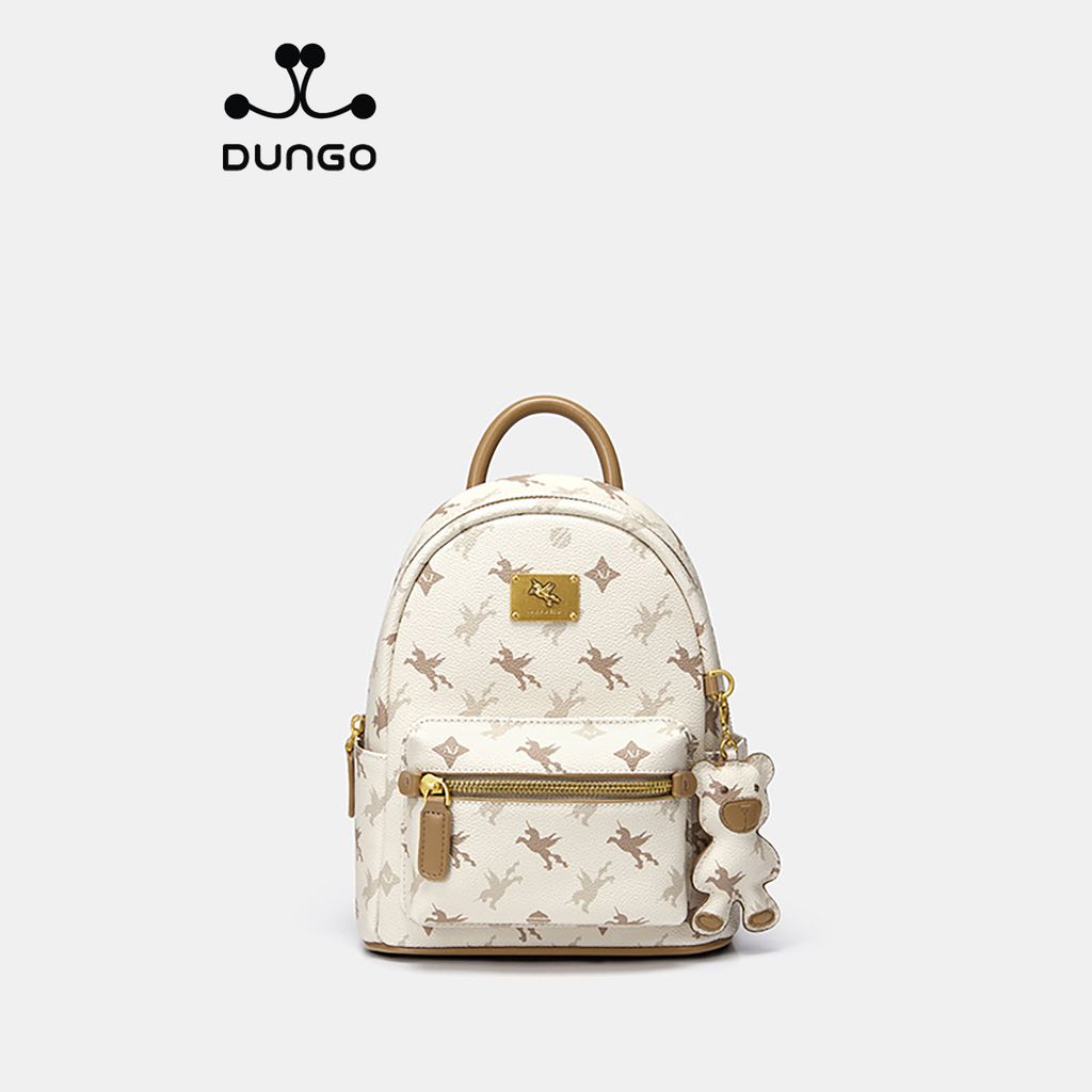 Balo Nhỏ Da Unicorn Charm Gấu NU1172104-21S Nâu