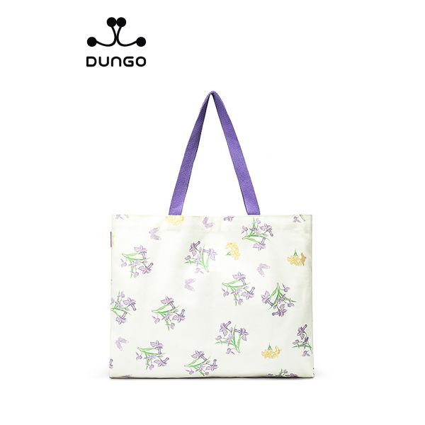  Túi Xách Vải Canvas In Hoa Tím NUCELLE NU110613-99 