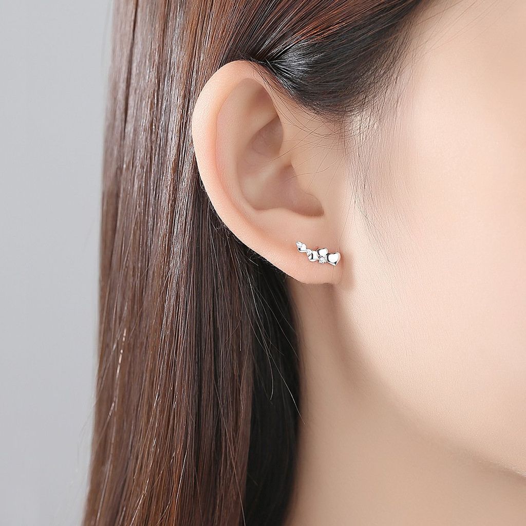 Bông Tai Bạc Dungo Love Earrings DU16C07