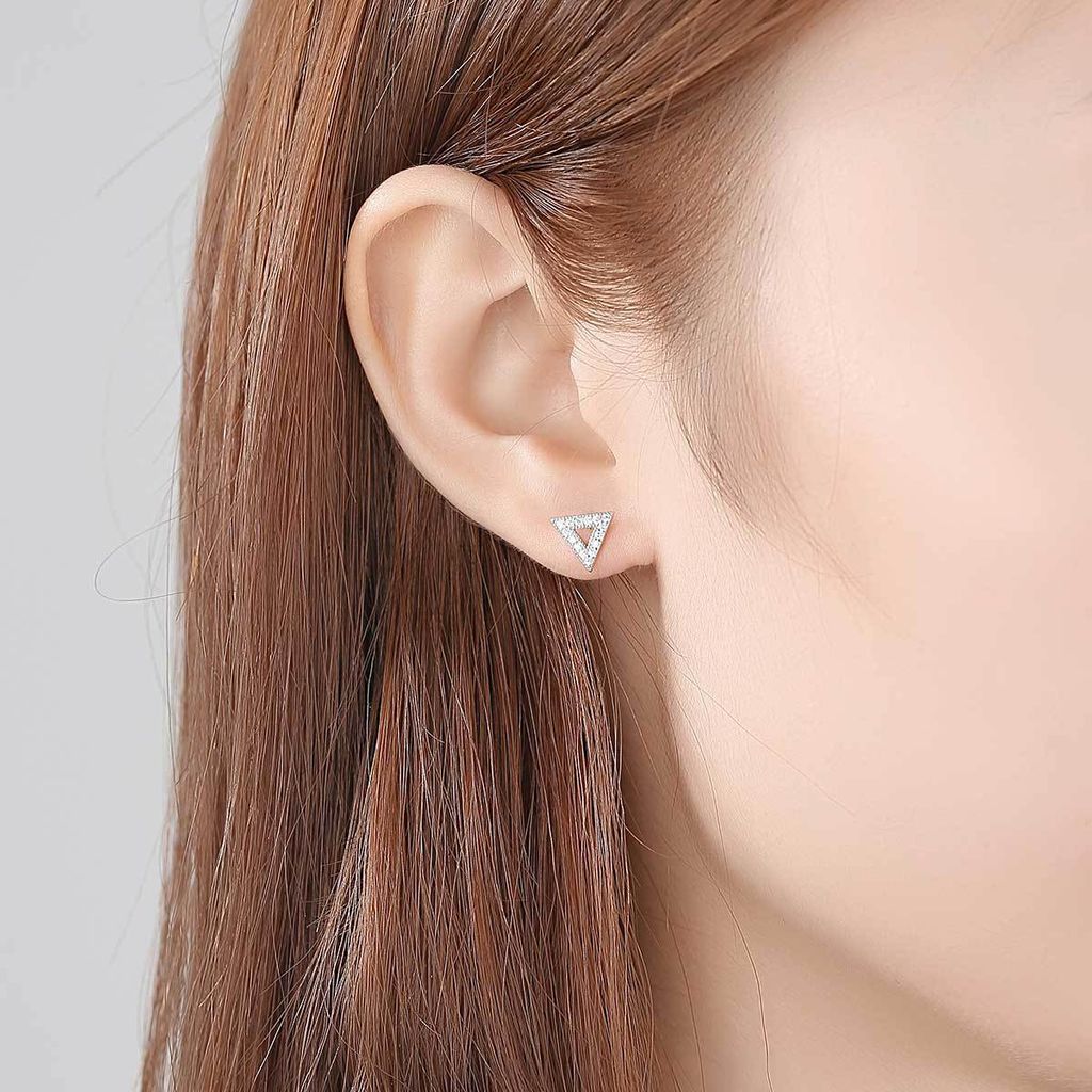 Bông Tai Bạc Dungo Tria Earrings 14K - DU16G05G