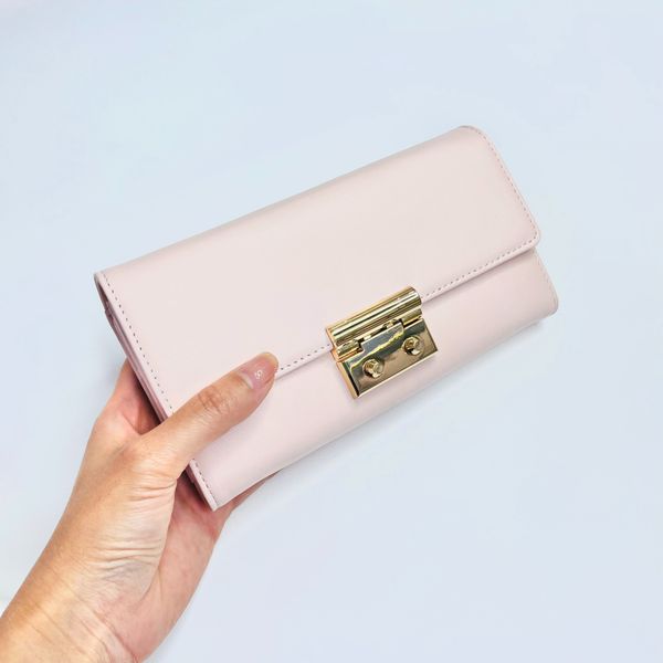  Ví Dài Dungo Da Bò- Hồng DU00067-04 