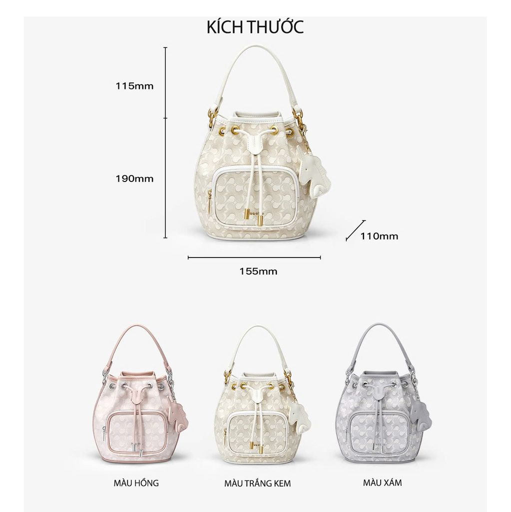Túi Bucket Charm Ngựa NU1172242-04 Hồng