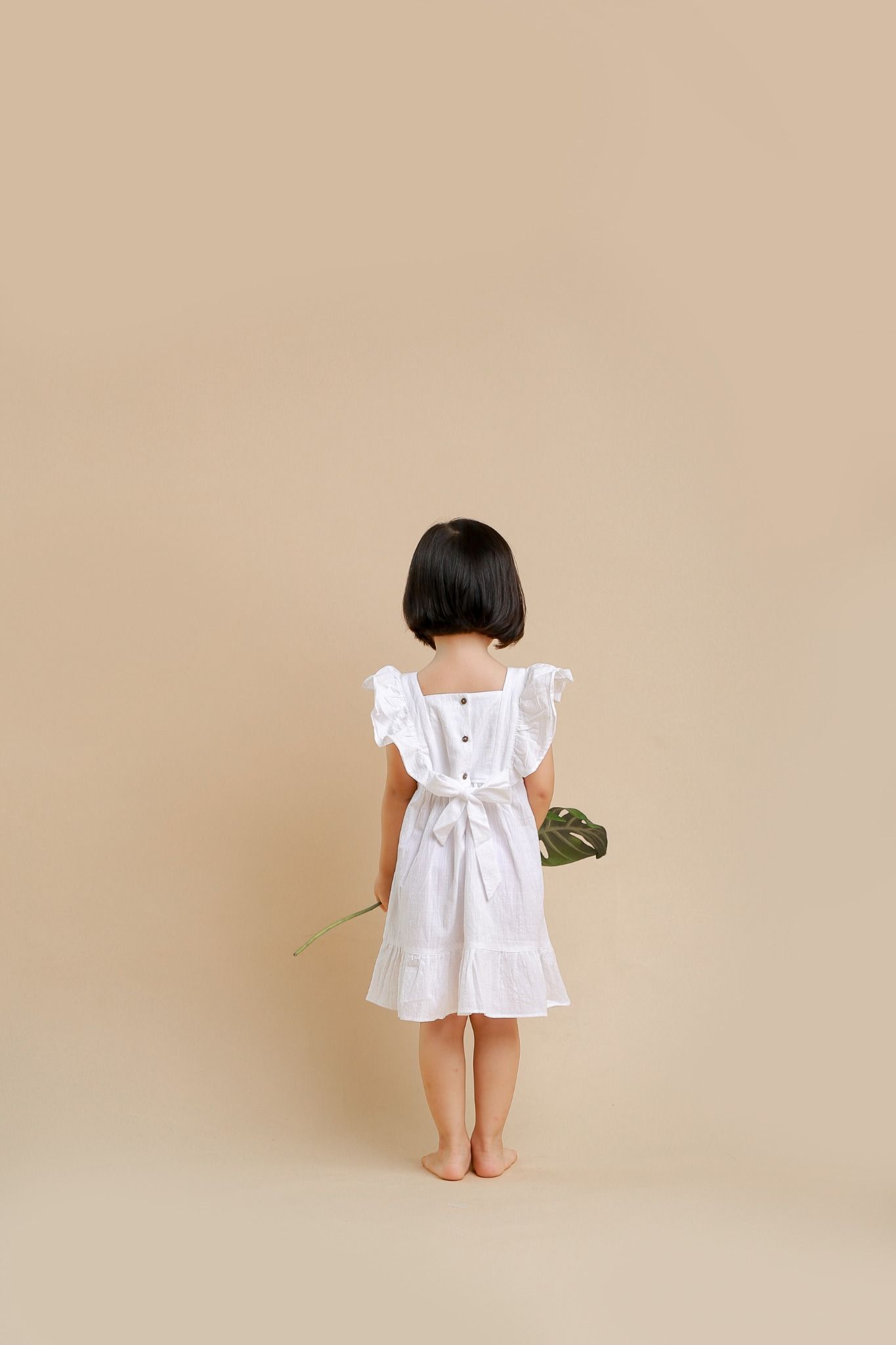 Đầm xòe midi cổ bèo 2 lớp phối nút dọc thân thắt nơ eo đáng yêu  Hàng đẹp  với giá tốt nhất