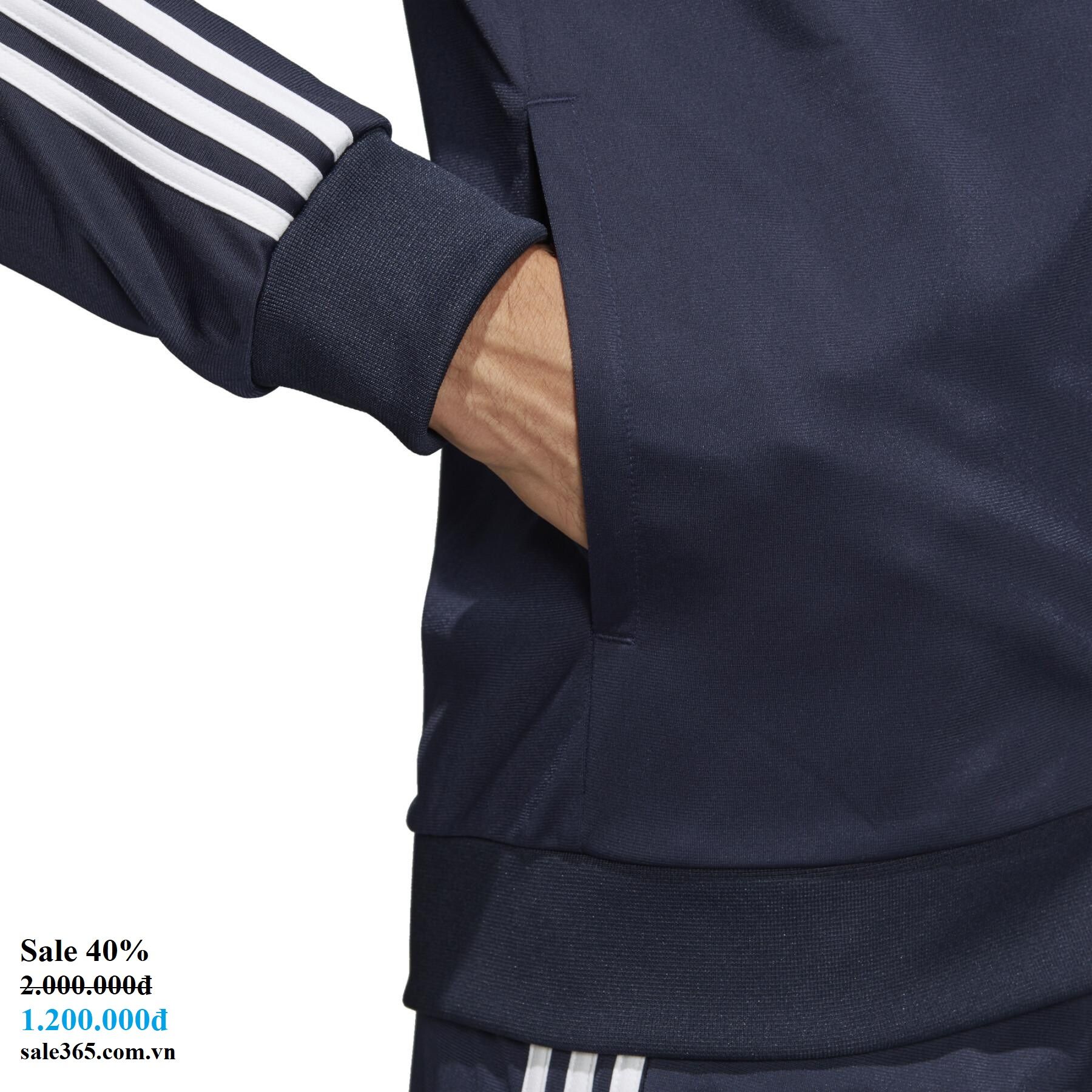 Chính hãng] Bộ thể thao nam Adidas 3-Stripes Track Blue - DV2468 – Sale 365