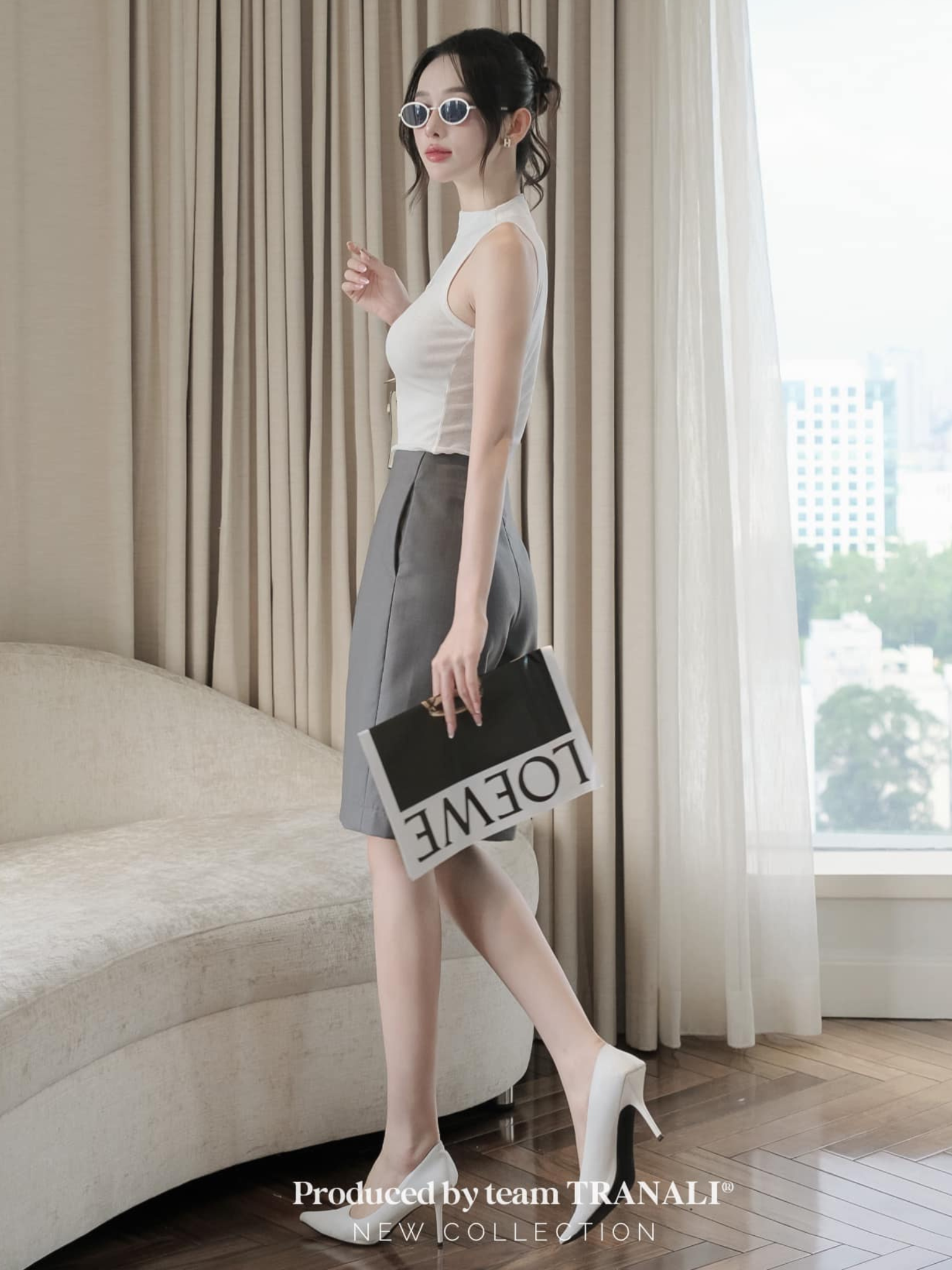 SET ÁO SN CỔ LỌ QUẦN LỮNG W12