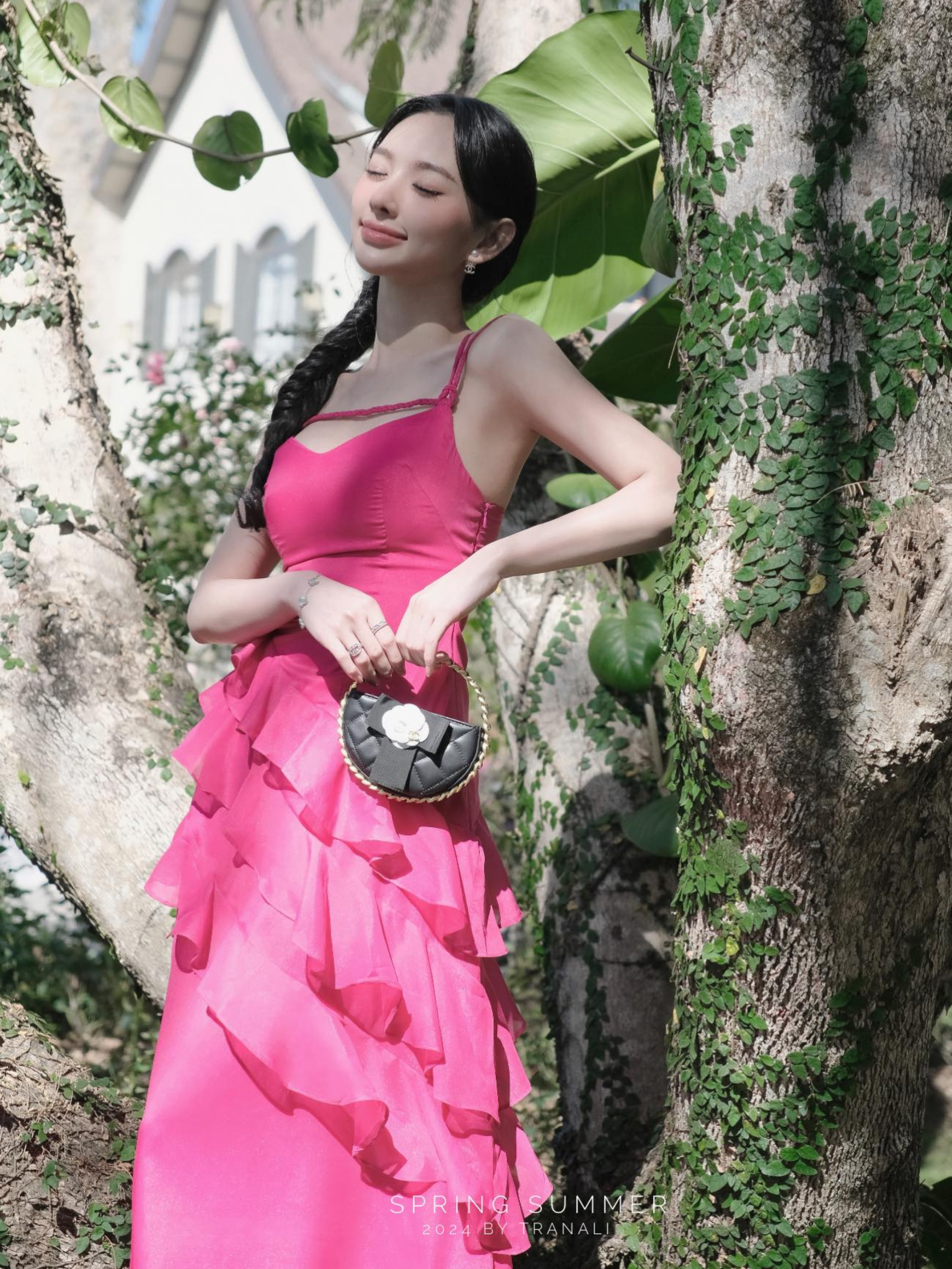 ĐẦM MAXI 2S BÍNH VIỀN BÈO W12