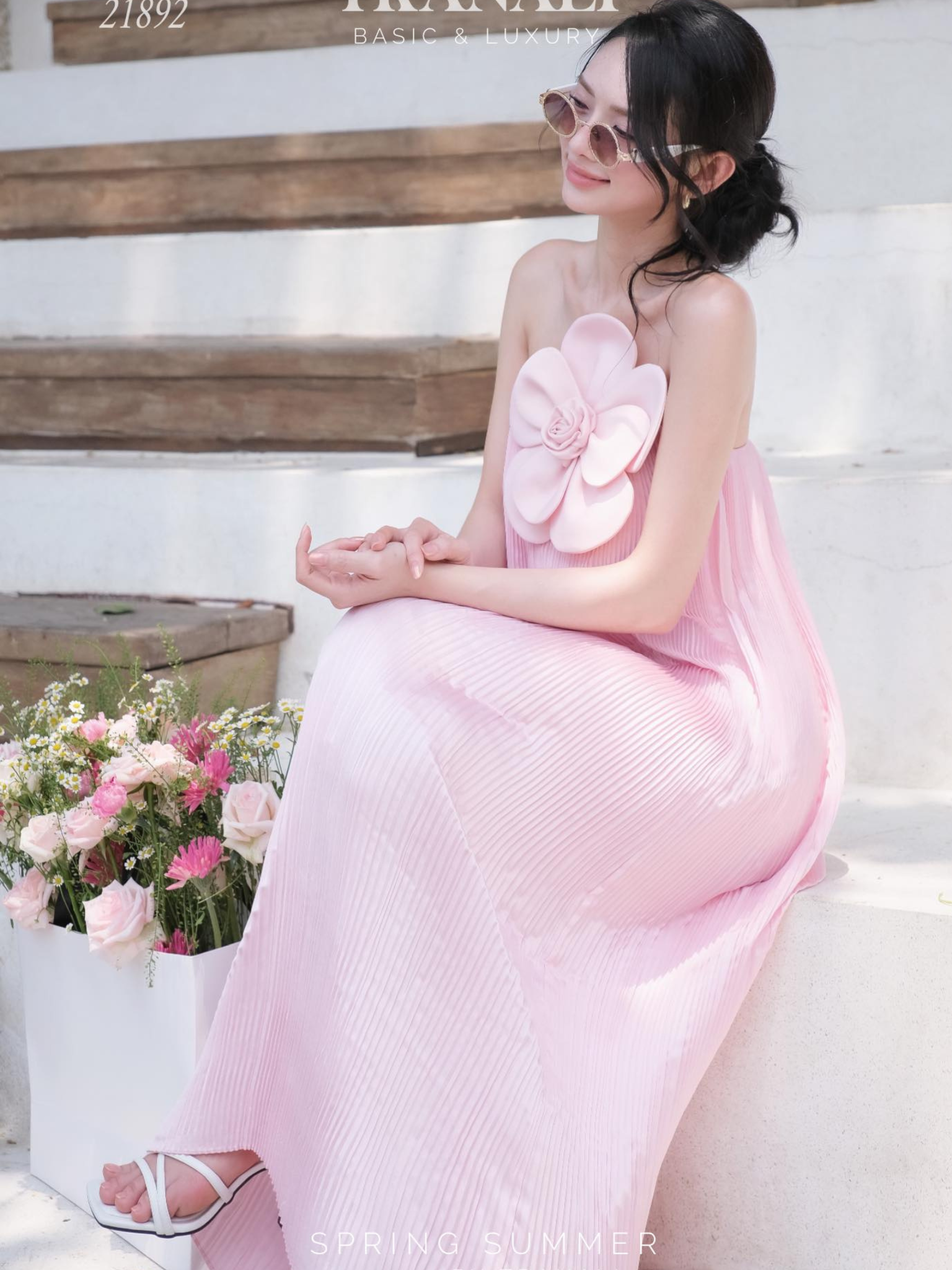 ĐẦM CUP SUÔNG LY HOA CÀI NGỰC W12