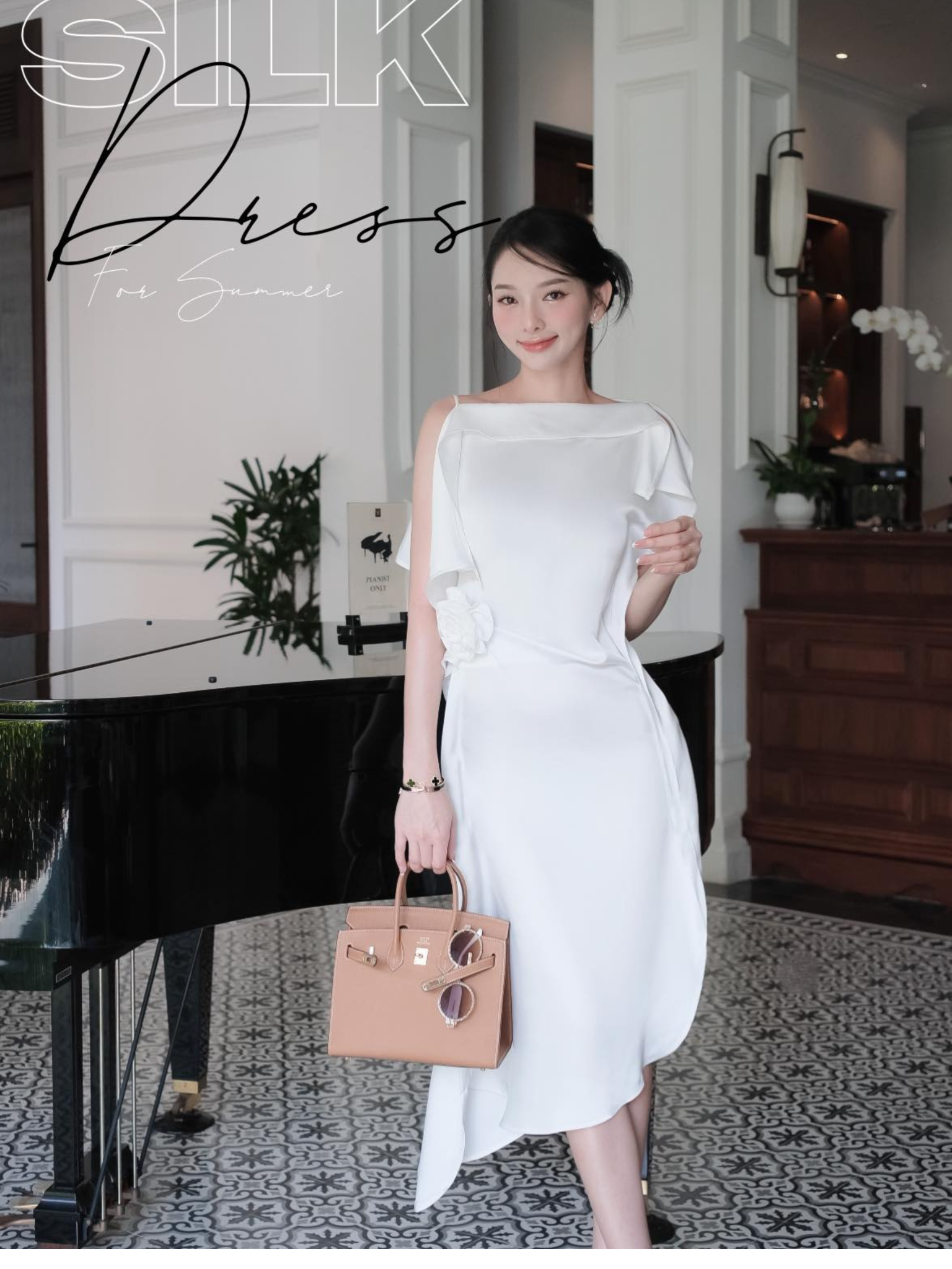 ĐẦM LỤA TRỄ VAI BÈO W12