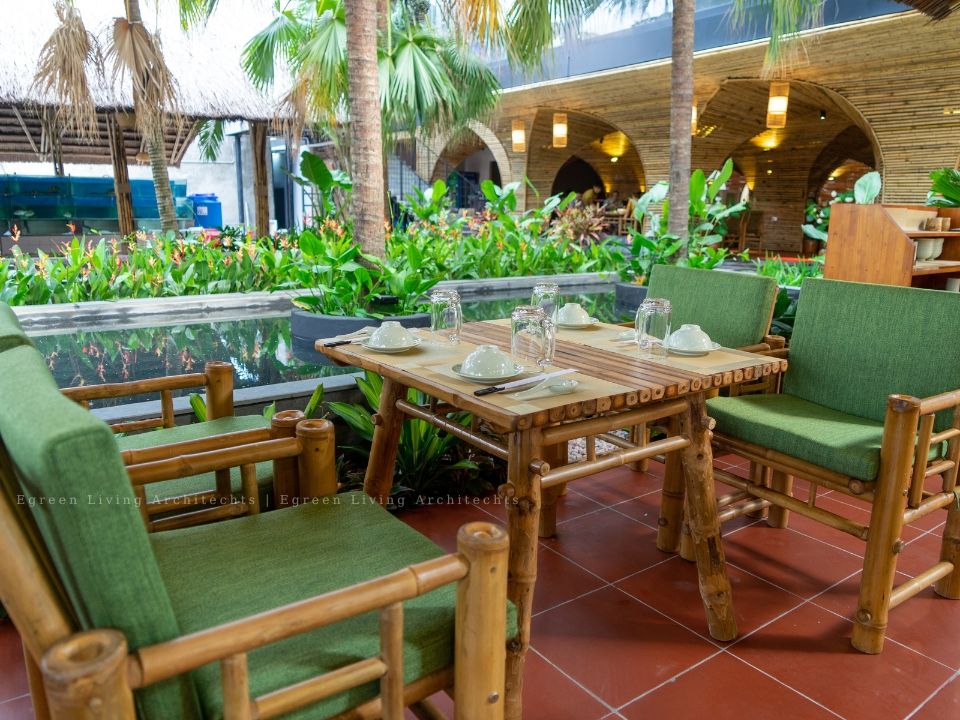  Thi công nội - ngoại thất tre trúc, phong cách hiện đại, trang nhã. 