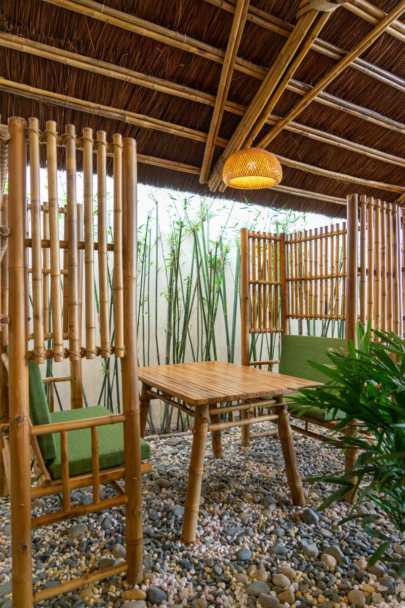  Thi công nội - ngoại thất tre trúc, phong cách hiện đại, trang nhã. 