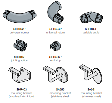 SAF TWIN : Système double rail pour portes de placard rail