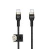 Cáp USB-C - C Pro Flex  vỏ dù 2 mét hoạ tiết Marvel màu đen Belkin