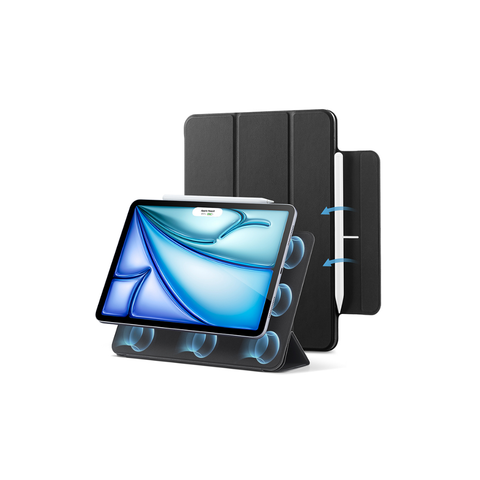 Bao da cho iPad Pro/ Air 2024 ESR Rebound Magnetic gọn nhẹ, nắp đóng nam châm, 3 chế độ xem