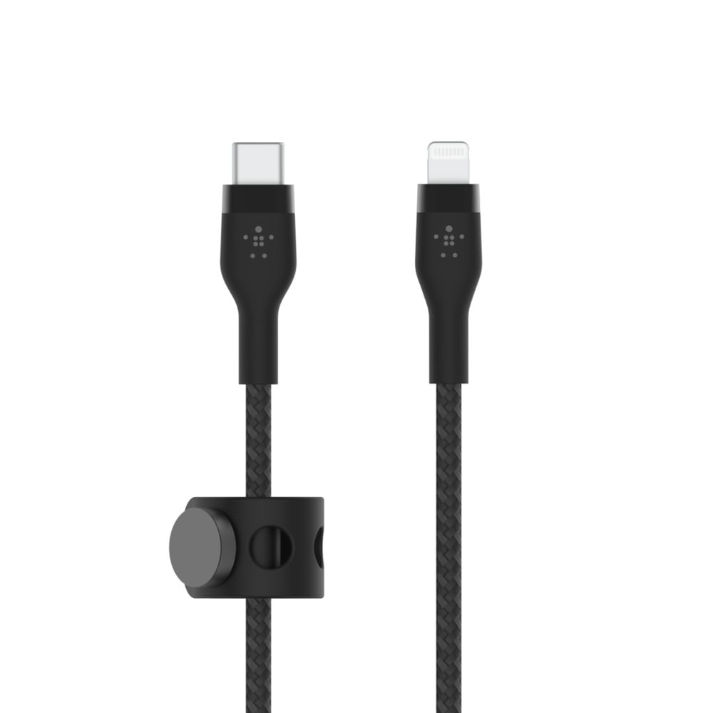 Cáp BoostCharge™ PRO Flex USB-C to Lightning vỏ silicon bọc dù kèm nút nam châm