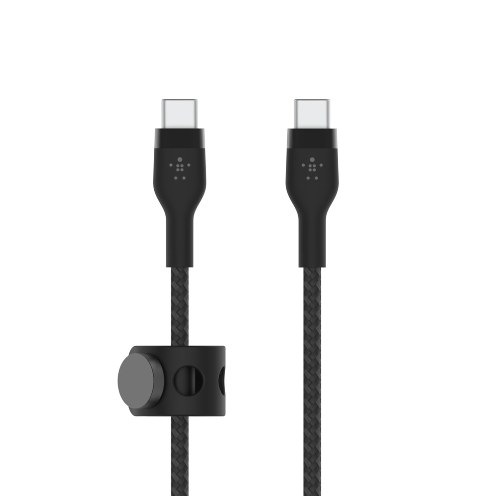 Cáp BoostCharge PRO Flex USB-C to USB-C vỏ silicon bọc dù kèm nút nam châm
