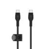 Cáp BoostCharge PRO Flex USB-C to USB-C vỏ silicon bọc dù kèm nút nam châm