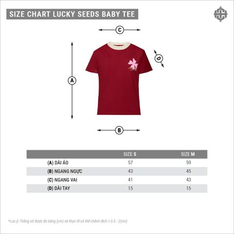  Lucky Seeds BABY FORM TEE - bordeaux 