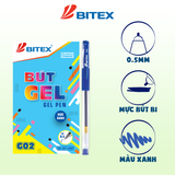 Bút gel Bitex mực xanh G02 0.5mm
