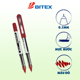 Bút lông bi mực đỏ 0.5mm R02 Bitex