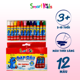 Hộp Sáp dầu Dino Smartkids OP01 12 Màu