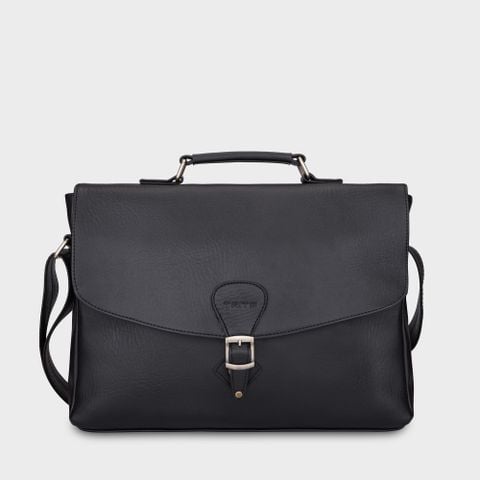  Cặp công sở Trita (Thời trang nam vừa laptop 14 inch - Cặp da TCA4D) màu đen 