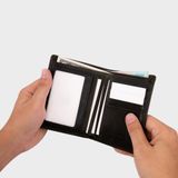  Ví nam da bò Trita (Thời trang nam gấp 2 tiện dụng - Ví da RVN001XR) màu Xanh rêu 