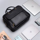  Cặp công sở Trita (Thời trang nam vừa laptop 14 inch - Cặp da TCA6D) màu đen 