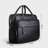  Cặp công sở Trita (Thời trang nam vừa laptop 15,6 inch - Cặp da TCA10D) màu đen 