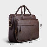  Cặp công sở Trita (Thời trang nam vừa laptop 14.6 inch - Cặp da TCA10N) màu nâu 