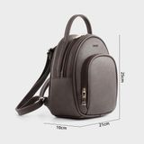  Balo Trita (Thời trang nữ phối ngăn phong cách basic cỡ trung - Balo da RBA91N) màu nâu 