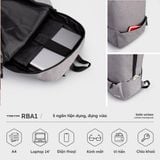  Balo Trita (Thời trang nam cỡ lớn - Balo da RBA1N) màu nâu 