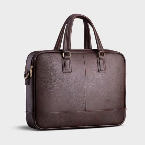 Cặp công sở Trita (Thời trang nam vừa laptop 14 inch - Cặp da TCA11N) màu nâu 