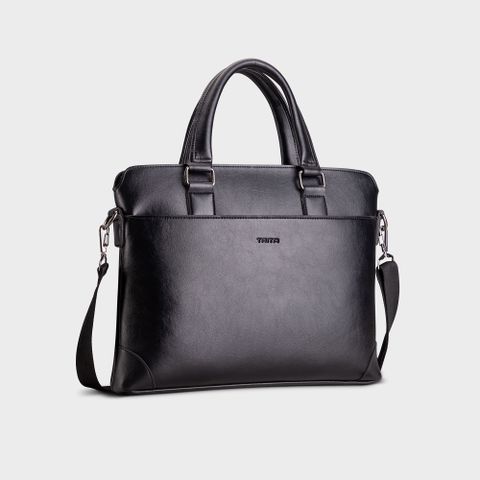 Cặp công sở Trita (Thời trang nam vừa laptop 14 inch - Cặp da TCA16D) màu đen 