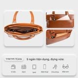  Cặp công sở Trita (Thời trang nam vừa laptop 14 inch - Cặp da TCA16B) màu bò 