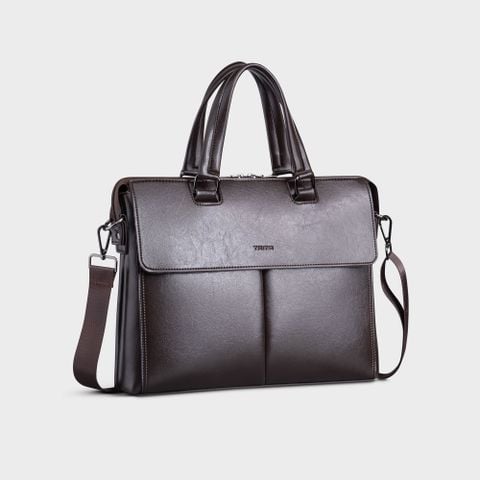 Cặp da nam công sở phối ngăn Trita TCA20N Màu nâu