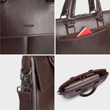  Cặp công sở Trita (Thời trang nam phối ngăn - Cặp da TCA20D) màu đen 