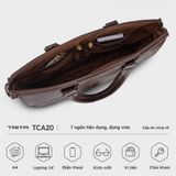  Cặp công sở Trita (Thời trang nam phối ngăn - Cặp da TCA20D) màu đen 