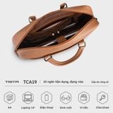  Cặp công sở Trita (Thời trang nam đa năng - Cặp da TCA19N) màu nâu 