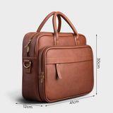  Cặp công sở Trita (Thời trang nam vừa laptop 15,6 inch - Cặp da TCA10BD) màu bò đậm 