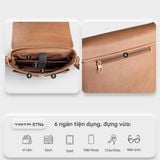  Túi Trita (Thời trang nam phối ngăn đôi - Túi đeo chéo da RTN6BN) màu bò nhạt 