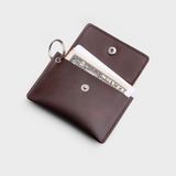  Ví Trita (Thời trang nam nắp gập - Ví móc khóa da liberal RMK1N) màu nâu 