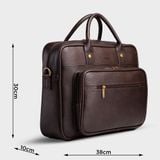  Cặp công sở Trita (Thời trang nam vừa laptop 14.6 inch - Cặp da TCA5N) màu nâu 