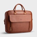  Cặp công sở Trita (Thời trang nam vừa laptop 14 inch - Cặp da TCA6BD) màu bò đậm 