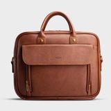  Cặp công sở Trita (Thời trang nam vừa laptop 14 inch - Cặp da TCA6BD) màu bò đậm 