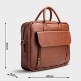  Cặp công sở Trita (Thời trang nam vừa laptop 14 inch - Cặp da TCA6BD) màu bò đậm 
