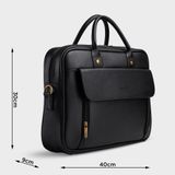  Cặp công sở Trita (Thời trang nam vừa laptop 14 inch - Cặp da TCA6D) màu đen 