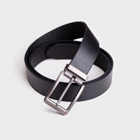 Thắt lưng nam da thật cao cấp khóa kim 3.5cm TRITA RTLK37D2 màu đen