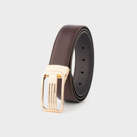 Thắt lưng nam da thật cao cấp khóa tự động 3.5cm TRITA RTLK315N2 màu nâu