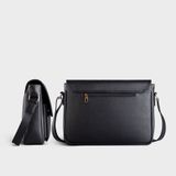  Túi Trita (Thời trang nam phối ngăn đôi - Túi đeo chéo da RTN6D) màu đen 