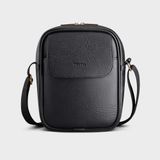  Túi Trita (Thời trang nam phối nắp gập - Túi đeo chéo da RTN14D) màu đen 